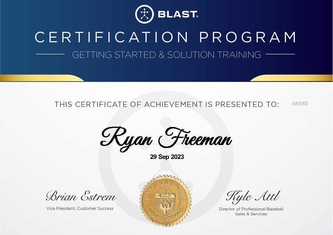 Blast Certified